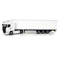 Scania R 730 + Remorque Krone Profi Liner - Blanc -