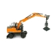 Doosan DX160W with 2 attachments : Tilting bucket & Clamshell bucket