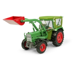 Tracteur à chargeur frontal Fendt Farmer 5S - 4WD avec cabine Peko et chargeur frontal BAAS à l'échelle 1:32 Universal Hobbies U