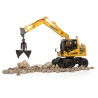 Pelle Komatsu PW148-11 sur pneus avec godet et benne preneuse à l'échelle 1:50 Universal Hobbies UH8162