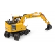 Pelle Komatsu PW148-11 sur pneus avec godet et benne preneuse à l'échelle 1:50 Universal Hobbies UH8162