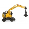 Universal Hobbies 1:50 Scale Komatsu PW148-11 on wheeles with bucket and clamshell Excavator Diecast Replica UH8162