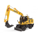 Pelle Komatsu PW180-11 sur pneus avec godet et marteau piqueur à l'échelle 1:50 Universal Hobbies UH8163