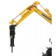 Universal Hobbies 1:50 Scale Komatsu PW148-11 on wheeles with bucket and jackhammer Excavator Diecast Replica UH8162