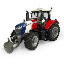 Universal Hobbies 1:32 Scale Massey Ferguson 7726S Blue-White-Red Edition Tractor Diecast Replica UH5377